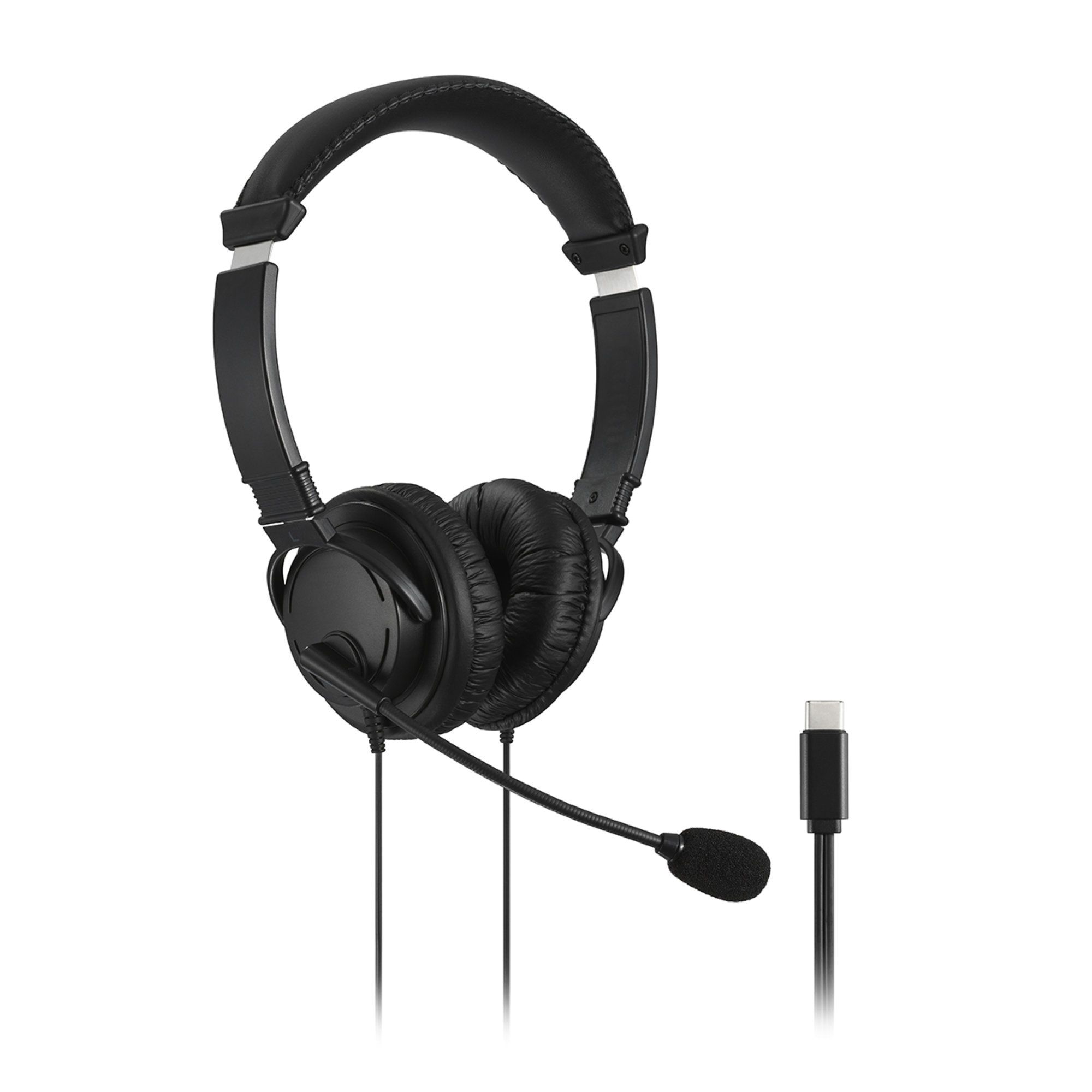 Kensington USB-C Hi-Fi Headset with Noise-Cancelling Microphone - Black