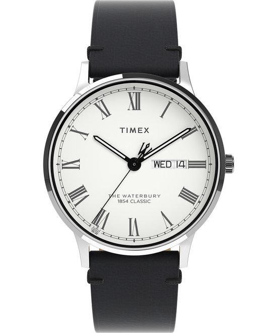 Timex Traditional TW2W15000 Horloge - Leer - Zwart - &#216; 40 mm