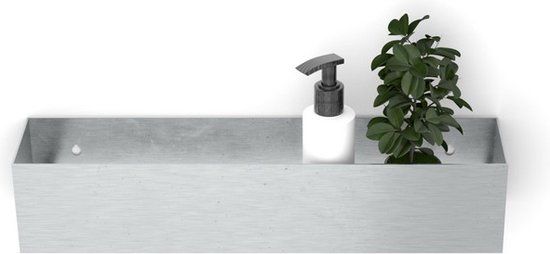 Looox Colour Shelf Box - RVS geborsteld - 30x10x10cm