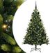 vidaXL Kunstkerstboom met scharnier 150 LEDs Groen 150 cm PVC en PE