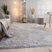 Paco Home Tapis à poils longs Salon Imitation fourrure Shaggy Laineux Uni 60x100 cm Argent