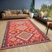 HANSE Home Peso Boho tapijt, plat weefsel, oosters, antislip onderkant, boho-stijl, geometrisch patroon, hoogwaardig geweven, voor woonkamer, slaapkamer, eetkamer, hal, blauw, 120 x 170 cm