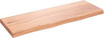 vidaXL Wastafelblad - 80x30x(2-4) cm - Eikenhout - Lichtbruin