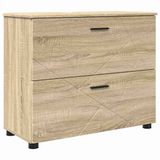 vidaXL Armoire de salle de bain Sonoma chêne 76,5 x 35 x 64 cm Bois transformé, Métal