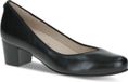 Caprice Pumps 9-22308-43 Noir Cuir Bloc Talon Bout Pointu 39 EU