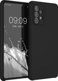 kwmobile telefoonhoesje geschikt voor Samsung Galaxy A72 - Hoesje met siliconen coating - Smartphone case in zwart