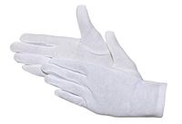 Jah Standaard Witte Katoenen Handschoenen met Mini-Noppen