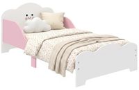 StarTech Kinderbed - Montessori-bed - Hout - Hoge spijlen - Motief: suikerspin - 120 x 200 cm - Roze