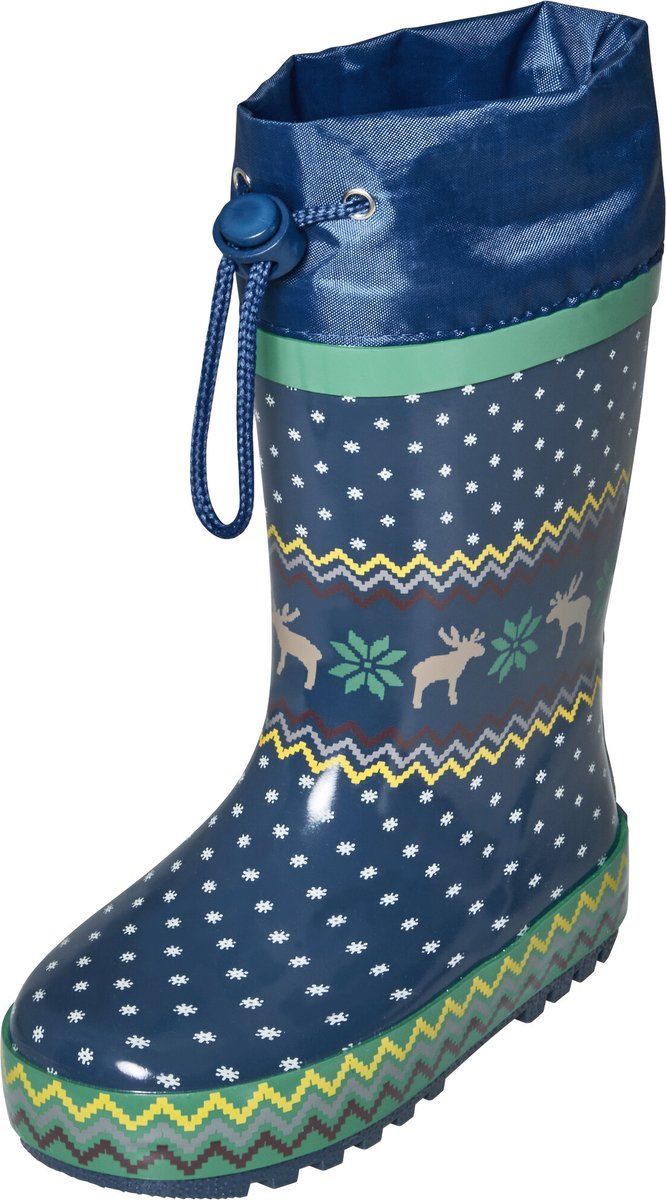 Playshoes - Kinder regenlaarzen Noorwegen Blauw Maat 23EU