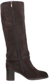 Tamaris - Dames - Laarzen - Donkerbruin - Suède - Hakhoogte 5-7 cm