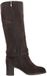Tamaris - Dames - Laarzen - Donkerbruin - Suède - Hakhoogte 5-7 cm