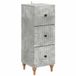 vidaXL Ladekast 33 x 34,5 x 90 cm Bewerkt hout Betongrijs