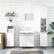 Maison Exclusive - Armoire de salle de bain, blanc, 58x33x60 cm, en panneaux de fibres de bois