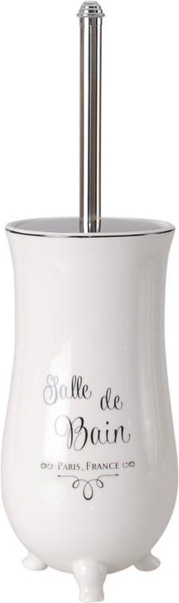 Viking Choice WC borstel met houder - porselein - wit - 39 cm