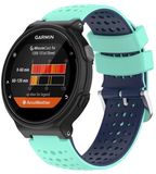 By Qubix Qubix Siliconen Dot Pattern bandje - Turquoise + Donkerblauw - Geschikt voor Garmin Approach S20