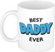 Bellatio Decorations Best daddy ever mok wit - 300 ml - keramiek - vaatwasmachinebestendig - magnetronbestendig