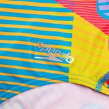 Speedo Womens Allover Digital Vback Flare Pink, Bitter Lime, Sweet Purple, Bolt, mandarin peel