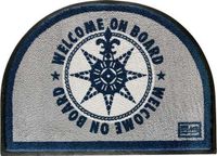Marine Business tapis de porte nautique bleu Welcome on board 70 x 50 cm