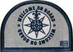 Marine Business tapis de porte nautique bleu Welcome on board 70 x 50 cm