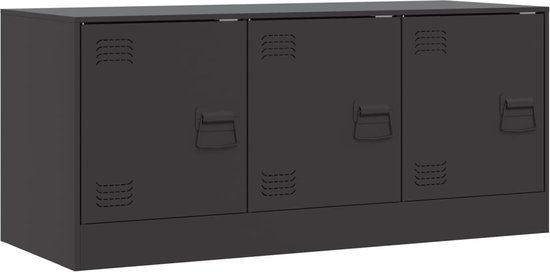 VidaXL TV-meubel 99x39x44 cm staal zwart