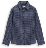 Tom Tailor Regular Fit overhemd met ruitjesmotief - Maat 92/98 - Black Purple Mini Check Design