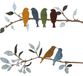 Omgoods - 2 Pièces Décoration Murale Oiseaux en Métal sur Branche - Art Mural Rustique pour Intérieur et Extérieur