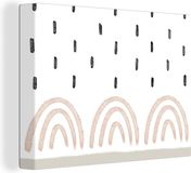 OneMillionCanvasses Canvas Schilderij Regenboog Pastel 40x30 cm - Wanddecoratie