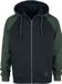 R.E.D. by EMP R.E.D. Rock-Engineered Design Zwart-groene hoodie met raglanmouwen - Heren - L