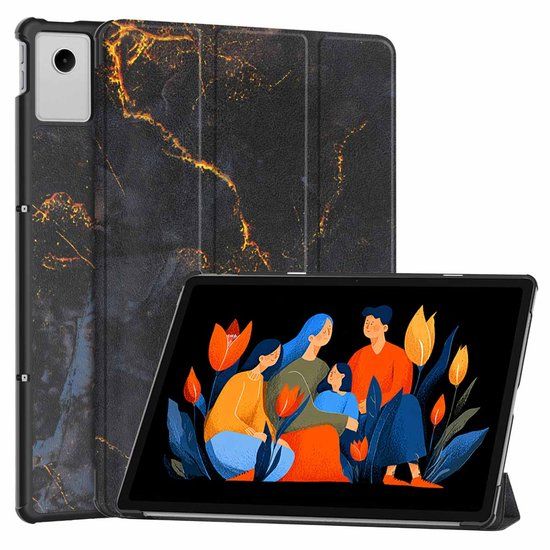 imoshion Tablet Hoes - Geschikt voor Lenovo Idea Tab Plus - Black Marble