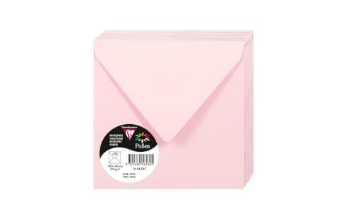 Clairefontaine 5658C - Pakket van 20 Gegomde Enveloppen Vierkant 14x14cm