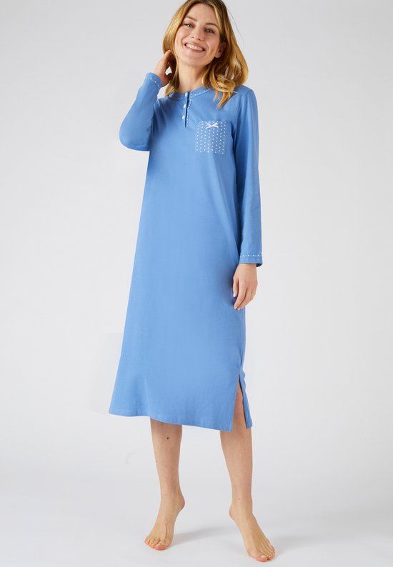 Damart Slipdress mesh jersey - Women - Blue - Size 50-52 (XL)
