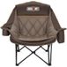 OVERMONT Extra grote opvouwbare campingstoel, campingbank, tot 204 kg belastbaar, gevoerd met bekerhouder, koeltas, hoge rugleuning, kaki