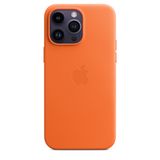 Apple iPhone 14 Pro Max Leather Case - Orange