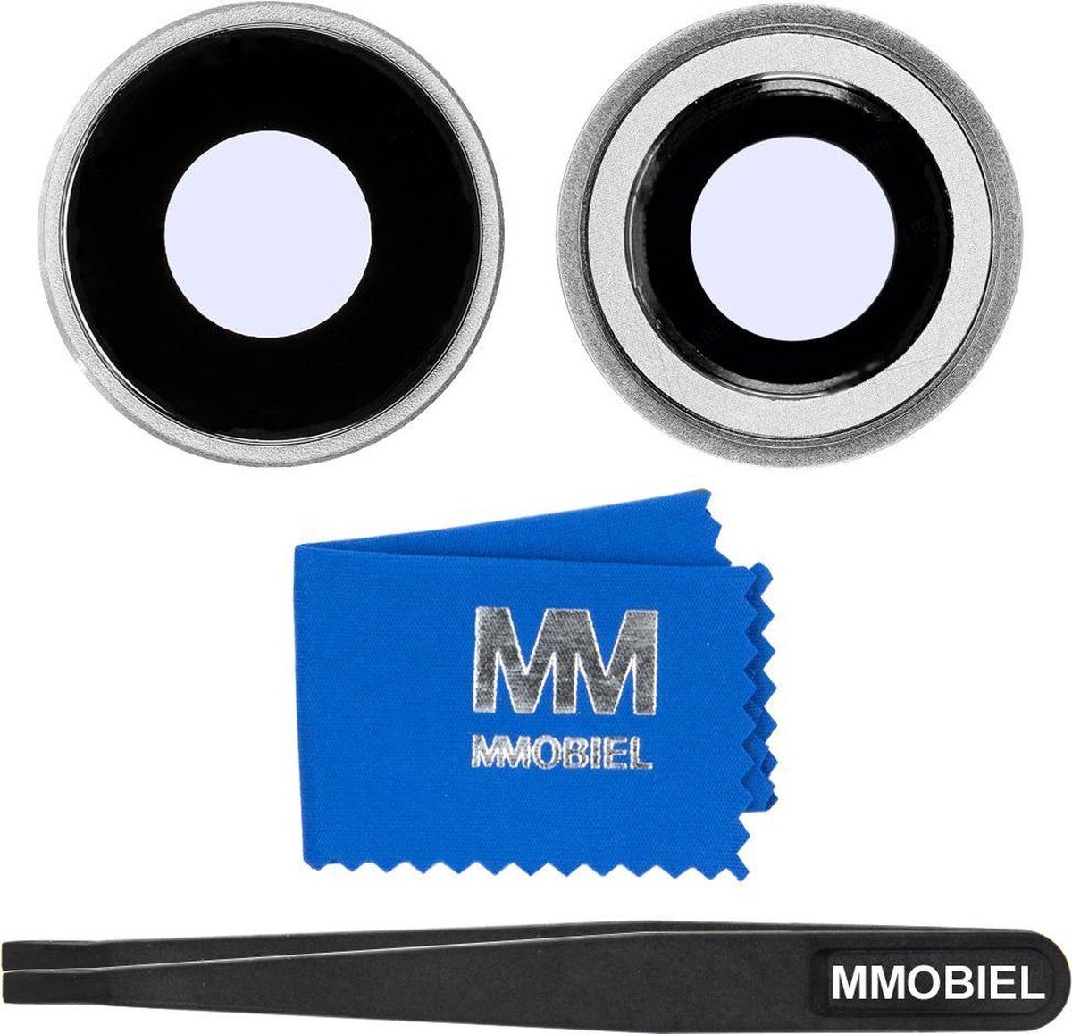 Mmobiel Glas Lens Back Camera Compatibel met iPhone XR (wit) - incl. Toolkit