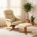 FRIXOVEL Fauteuil Relax Beige Pivotant 360° avec Repose-pieds Inclinable - Charge 120 Kg