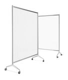 Ten-Limit Planwand van polycarbonaat, geribbeld, transparant, met wielen, 1000 x 1500 mm