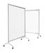 Ten-Limit Planwand van polycarbonaat, geribbeld, transparant, met wielen, 1000 x 1500 mm