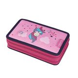 Herlitz 50026081 23-delige dubbele etui, eenhoorn, 19 cm