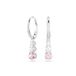Swarovski Stilla Attract Collectie, Round Cut, Roze, Rodium geplateerd