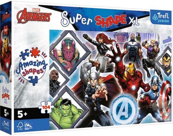 4KidsOnly Trefl 104XL - Je favoriete Avengers / Disney Marvel The Ave
