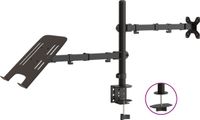 vidaXL Monitorbeugel VESA 75/100 mm Zwart Staal