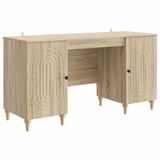 vidaXL Bureau Sonoma Bewerkt hout