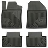 Frogum No.77 Automat / Vloermat - 3D Pasvorm - Geschikt voor Hyundai i30 III vanaf 2017 - TPE Rubber - 4-delig - Hoge Rand 4cm - Zwart