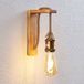 Lindby Wandlamp Helou Pijnboomhout Metaal E27 Oudmessing