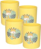 Plasticforte Verre incassable - 4x - Plastique - 350 ml - Rose - Enfants