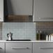 Relaxdays achterwand keuken, glazen plaat, 40 x 100 cm, spatscherm, veiligheidsglas, transparant