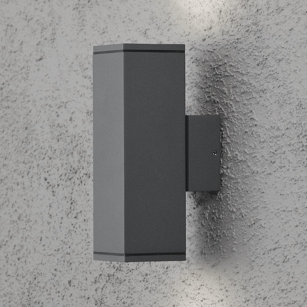 KONSTSMIDE Halogeen buitenwandlamp Monza Up & Down 7907-370 GU10 Antraciet