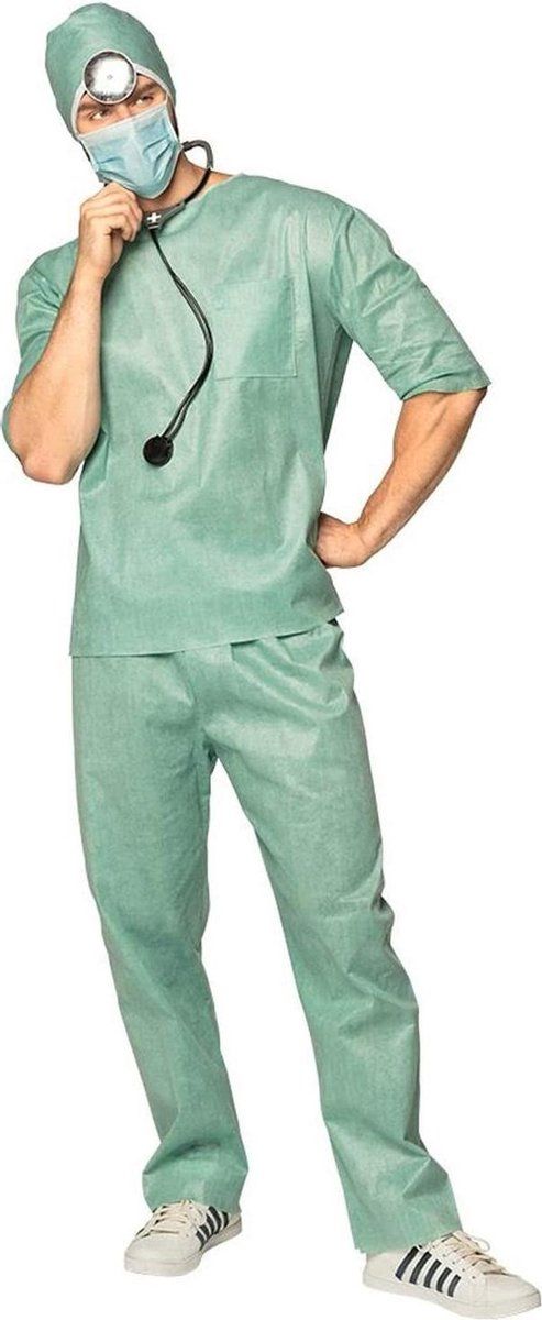 Boland Verkleedkostuum Dokter Heren Polyester Groen Maat M/L