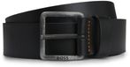 BOSS Leren Riem Jeeko Sz40 Belt W95 Black Zwart