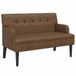 vidaXL Banc avec dossier 112x65,5x75 cm cuir suédine marron
